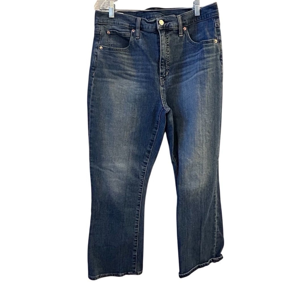 Gap Women's High Rise Kick Fit Flared Jeans Blue Size 32 waist size 14